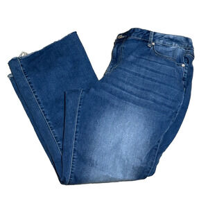 EST 1946 Denim Curvy Blue Jeans Petite Cotton Blend Cut Off Plus Women Size 18WP